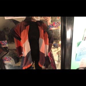 Plaid oversized shall